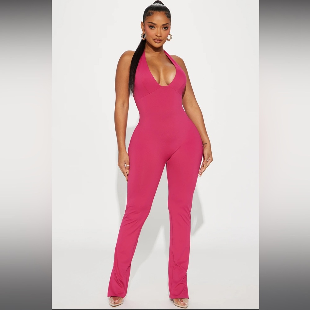 BRAND NEW! Pink halter bodysuit
